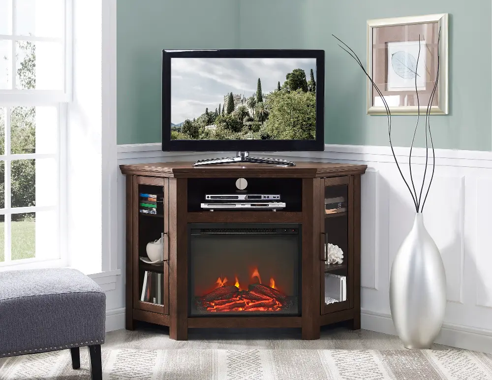 W48FPCRTB Corner 48 Inch Fireplace TV Stand - Walker Edison-1