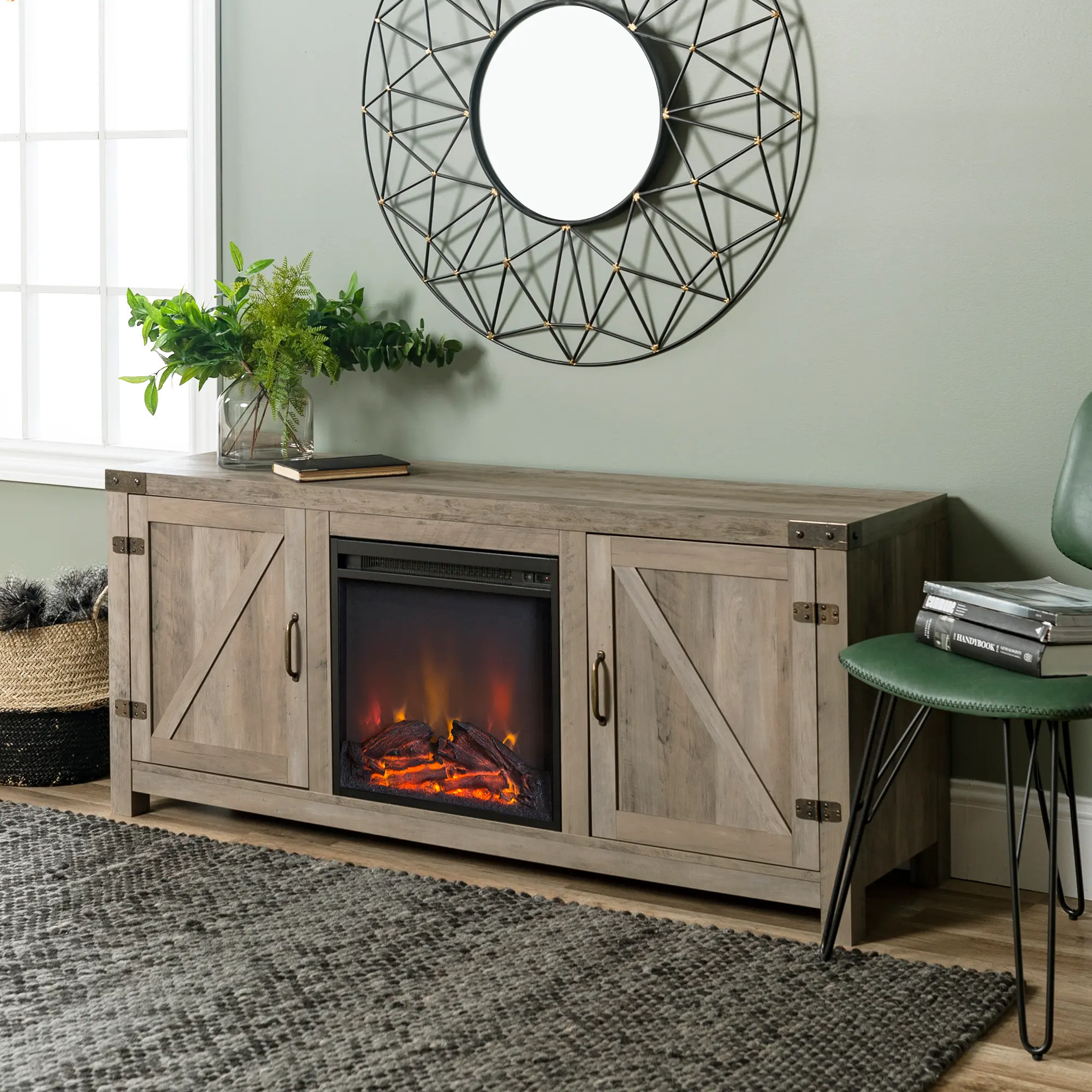 Michael Gray 58 Fireplace TV Stand