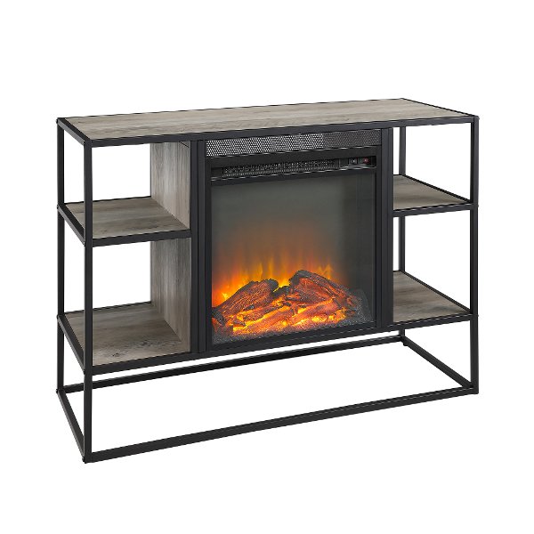 Search Results For Electric Fireplaces Page 2 Rc Willey Industrial 40 Inch Metal And Gray Wood Fireplace Tv Stand