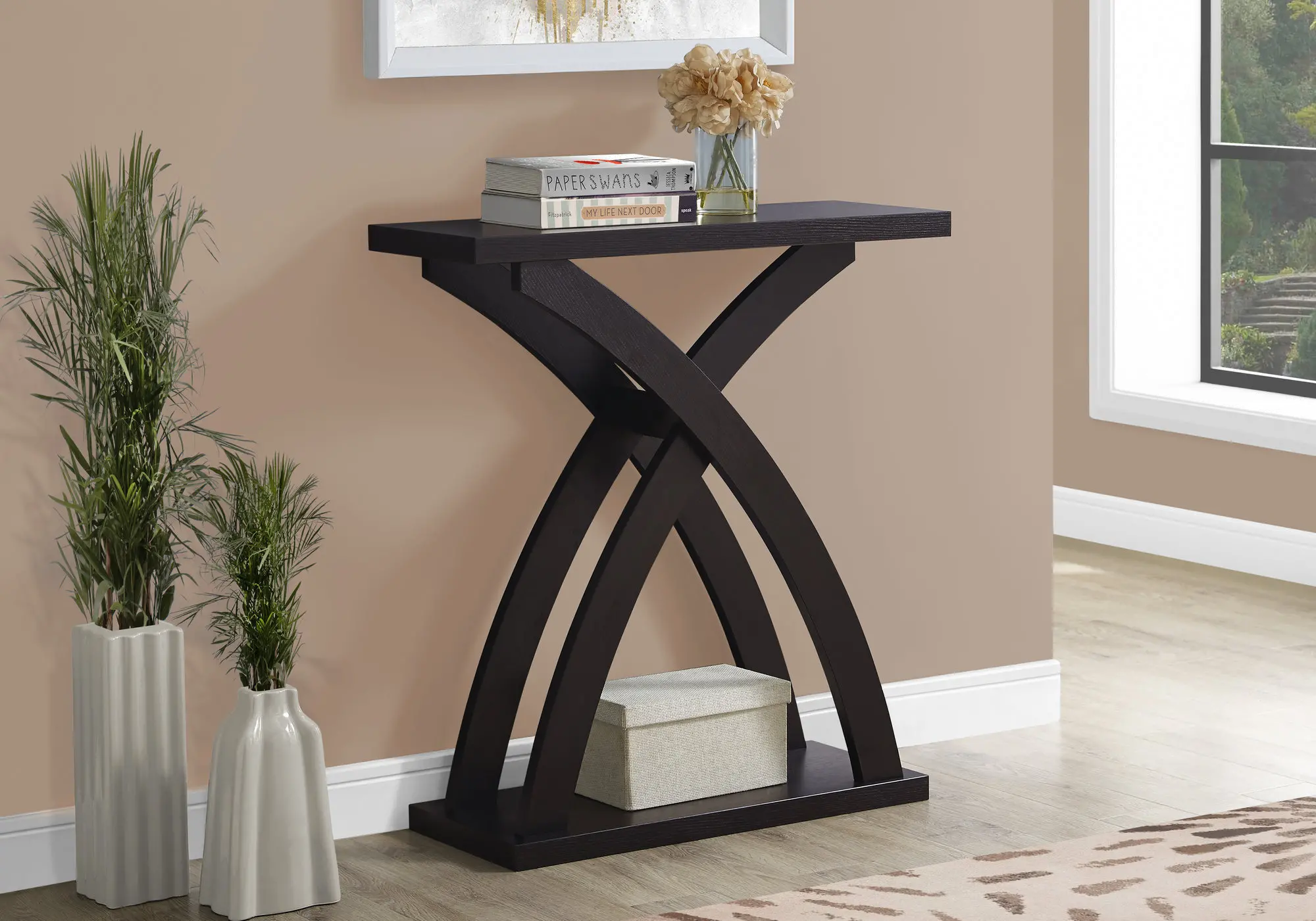 Brown Contemporary Accent Table