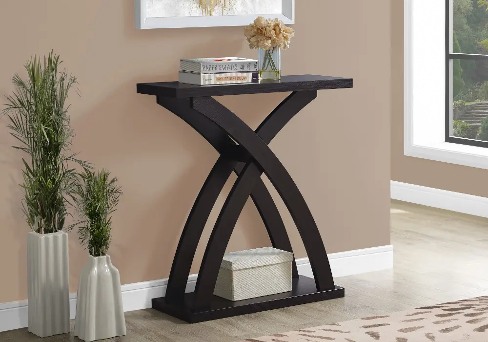 Brown Contemporary Accent Table-1