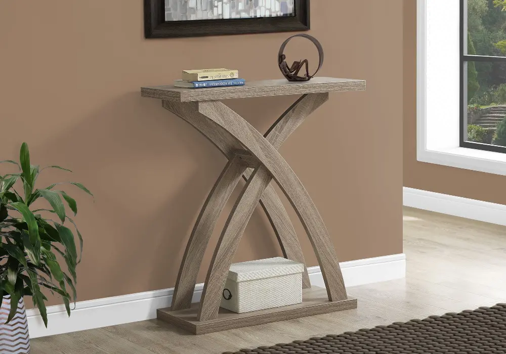 Taupe Contemporary Accent Table-1
