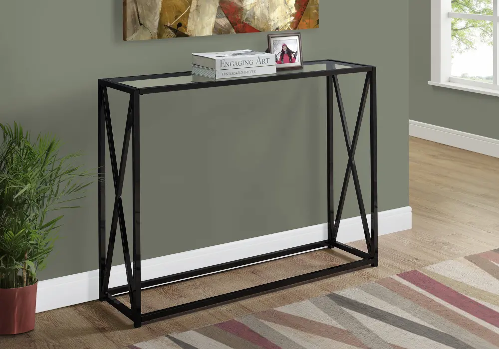 Black Contemporary Metal Accent Table-1