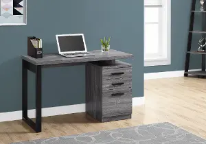 Gray and Black Small Office Desk RC Willey