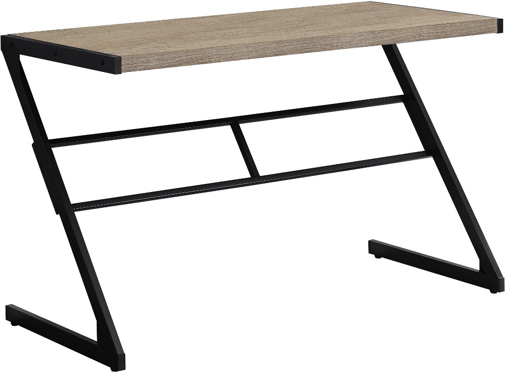 111334373 Taupe and Black Metal Writing Desk sku 111334373