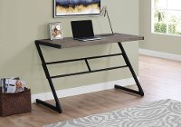 Taupe and Black Metal Writing Desk | RC Willey Furniture Store