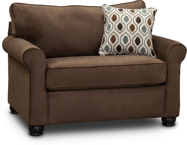 Jojo Chocolate Brown Twin Sofa Bed Rc Willey Jojo Chocolate Brown Twin Sofa Bed Rc, Twin Leather Sofa Sleeper