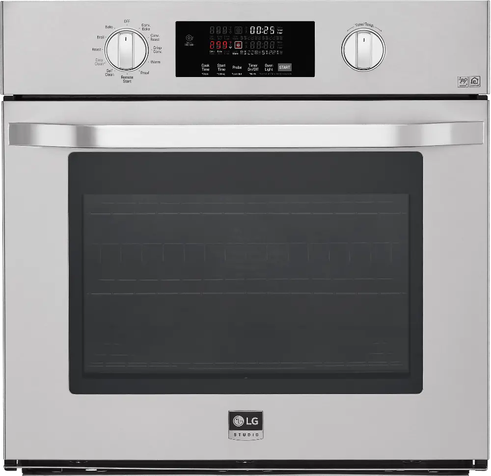 LSWS307ST LG Studio 30 Inch Smart Single Wall Oven with Convection - 4.7 cu. ft. Stainless Steel-1