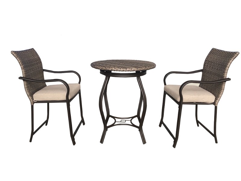 Wicker 3 Piece Patio Bistro Set Oxford Wicker 3 Piece Patio Bistro Set Oxford