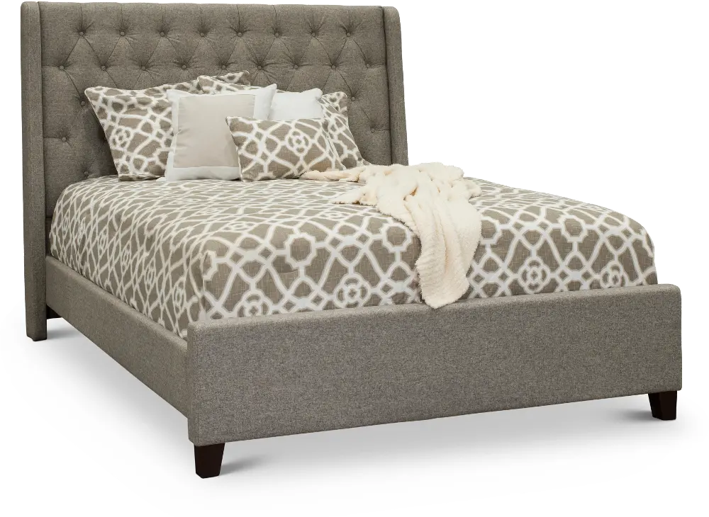 Churchill Natural Beige King Upholstered Bed-1