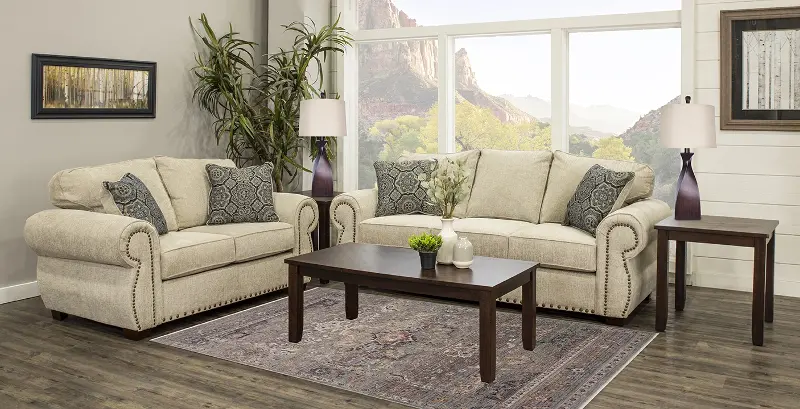 Southport Brown 7 Piece Living Room Set with Sofa Bed | RC Willey