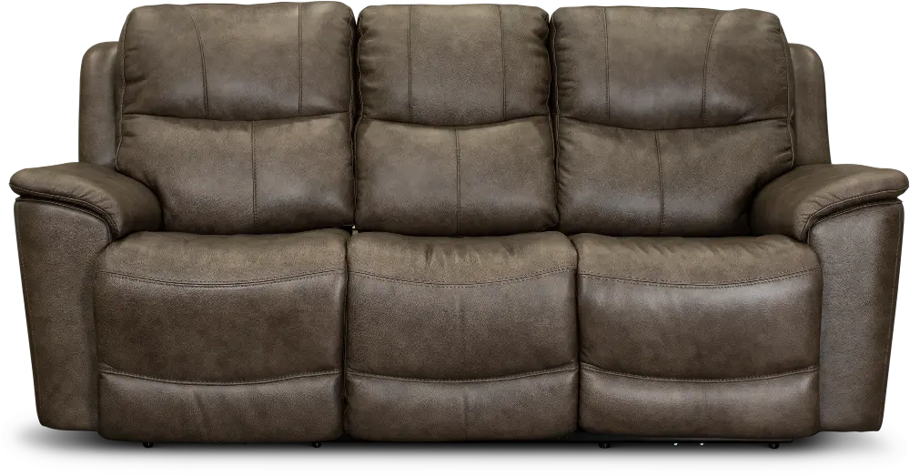 Cade Sable Brown Leather-Match Power Reclining Sofa-1