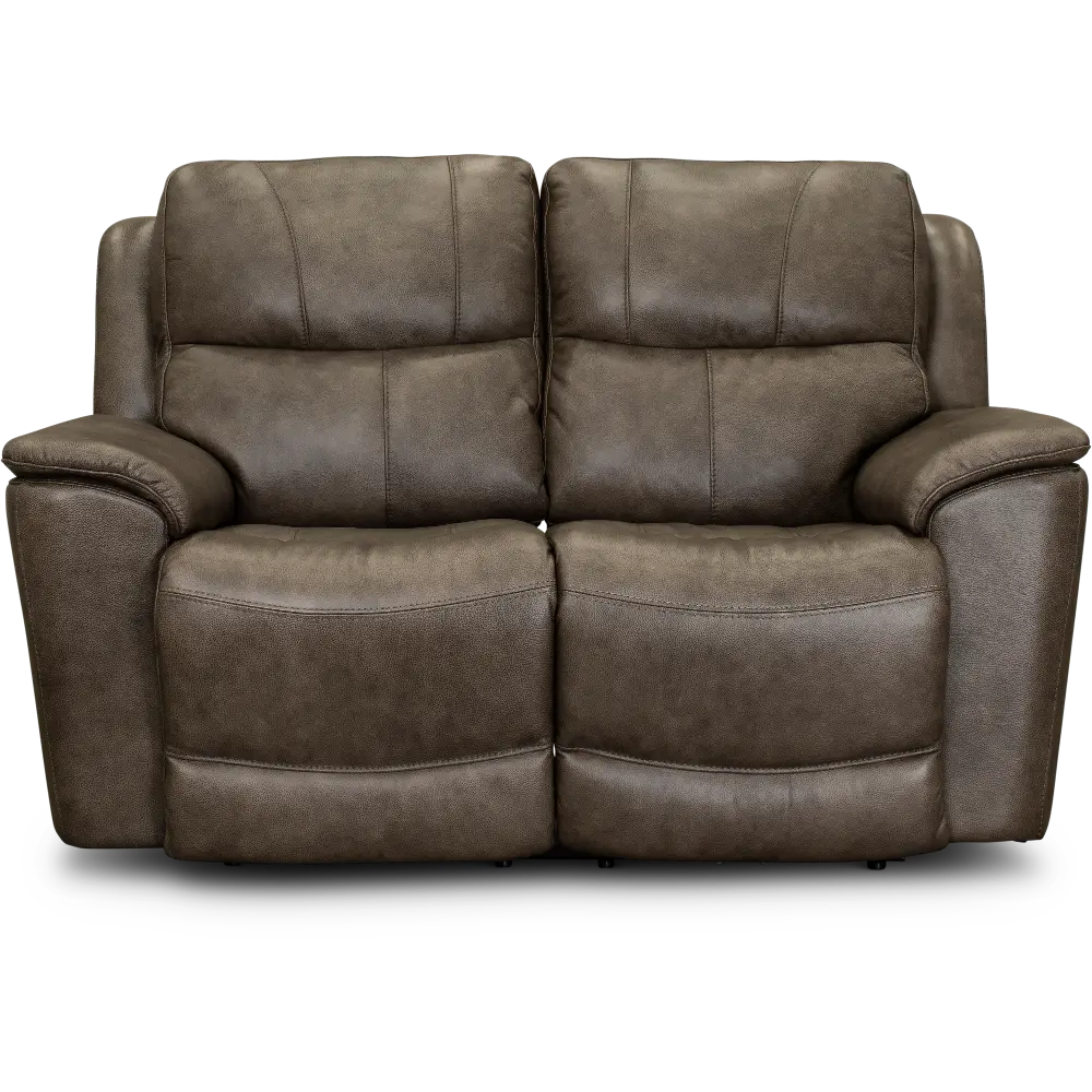 Cade Sable Brown Leather-Match Power Reclining Loveseat-1