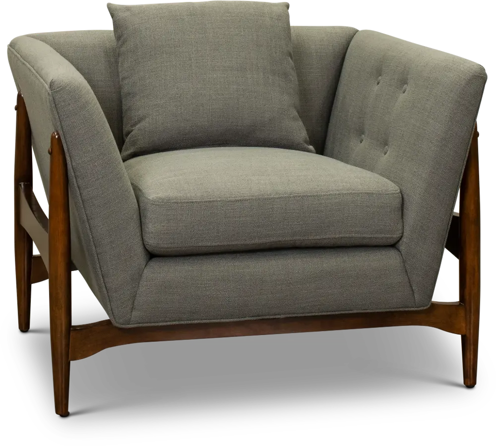 REBECCA Mid Century Modern Gray Chair - Rebecca-1