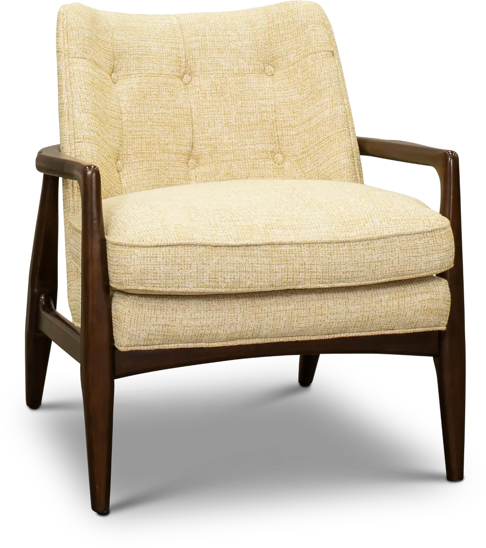 ERNEST Mid Century Modern Yellow Accent Chair - Rebecca-1