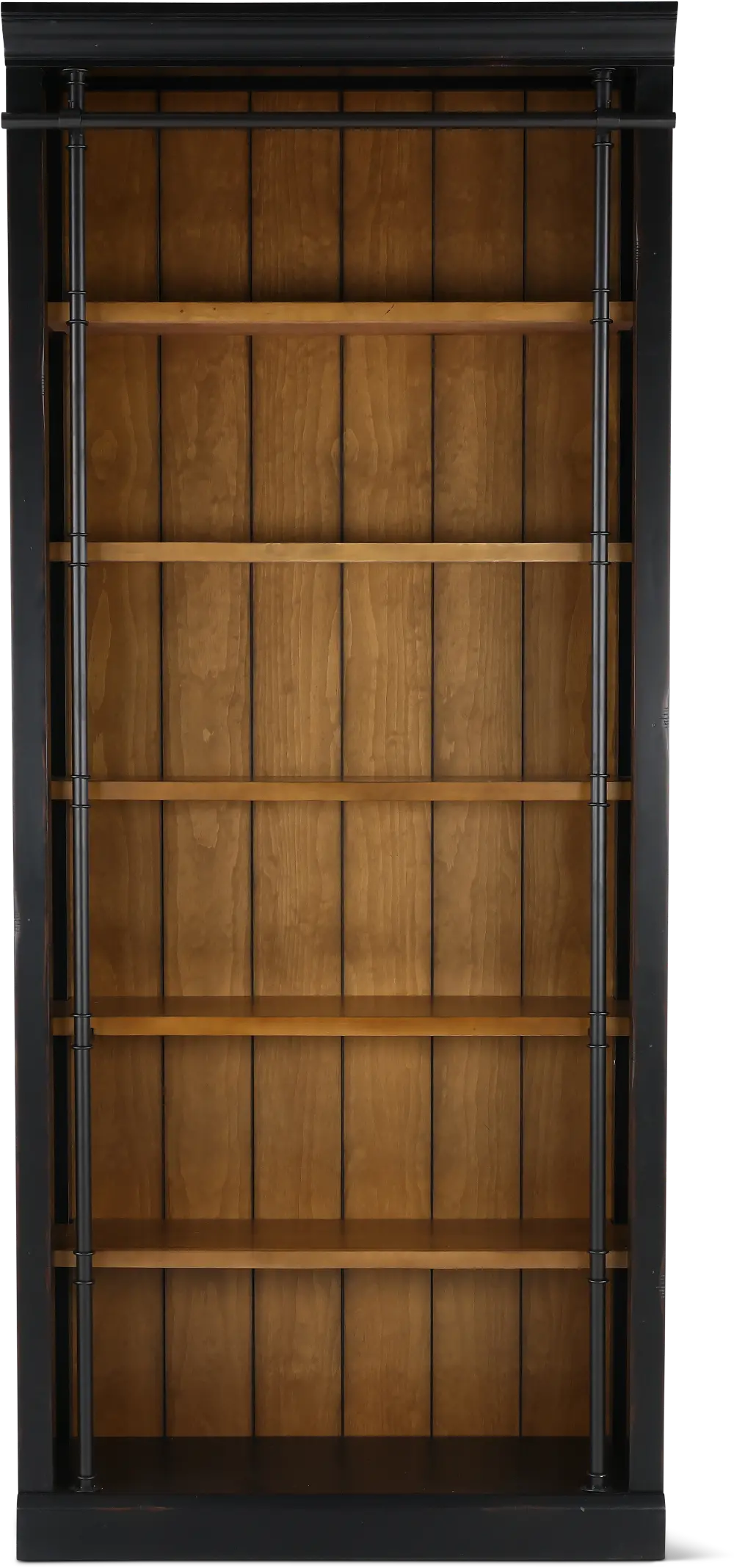 Toulouse Two-tone Black and Honey Bookcase-1