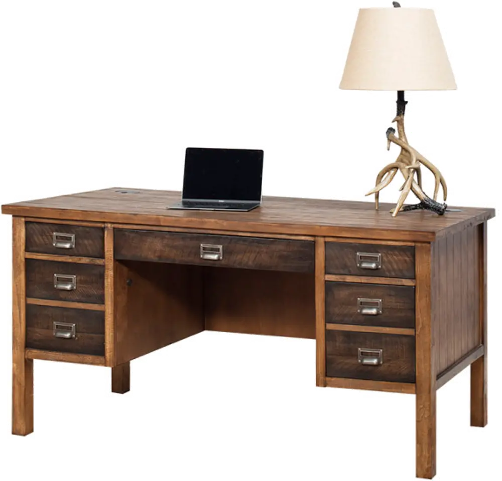 Heritage Rustic Home Office Desk-1