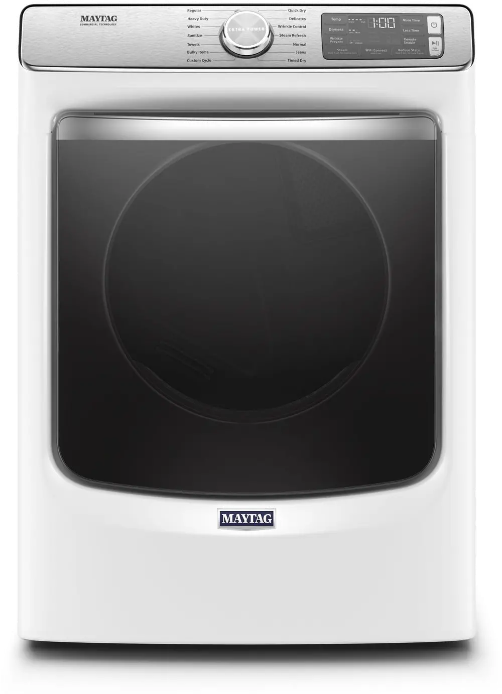 MED8630HW Maytag Smart Electric Dryer with Extra Power - 7.3 cu. ft. white-1