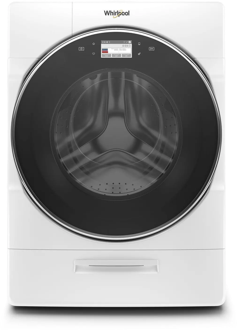 whirlpool front load washer load and go