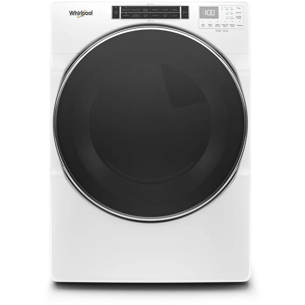 WED8620HW Whirlpool Electric Dryer with Steam Refresh - 7.4 cu. ft. White-1