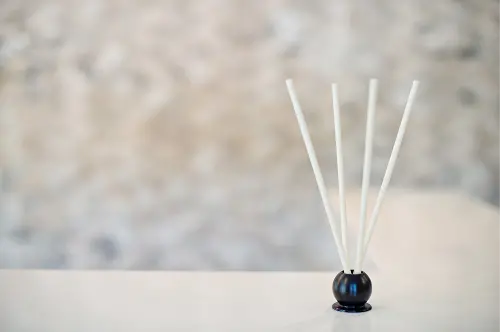 White Tea and Thyme 10 Piece Pre-Scented Sticks with Vase