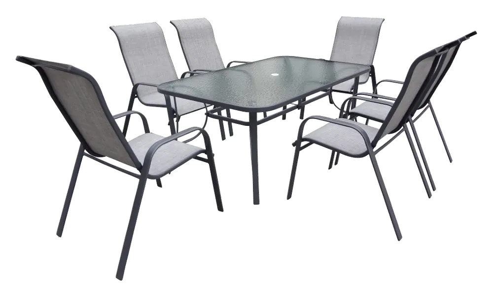 Charcoal 7 Piece Patio Dining Set - Mayfield-1