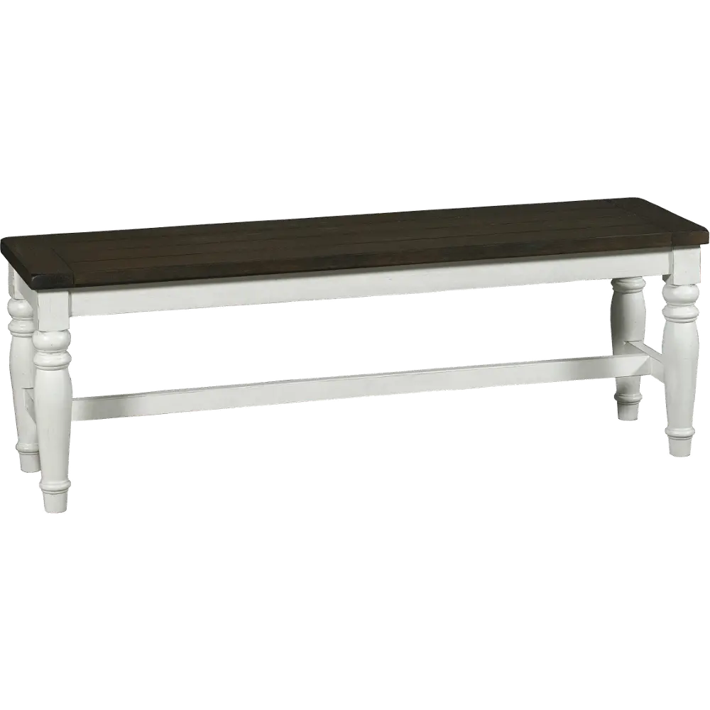 Bourbon County White Two-Tone Dining Bench-1