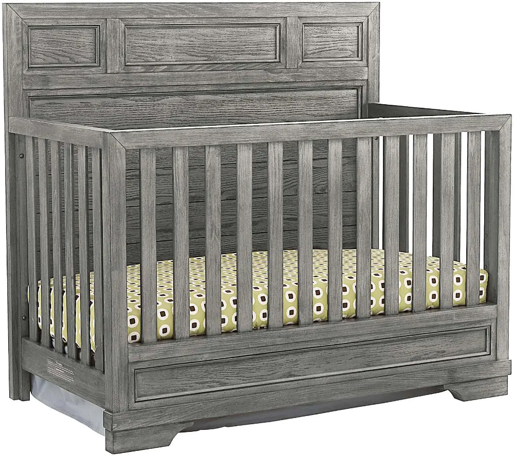 Foundry Pewter Gray 4-in-1 Convertible Crib-1