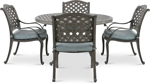 5 piece round patio set hot sale