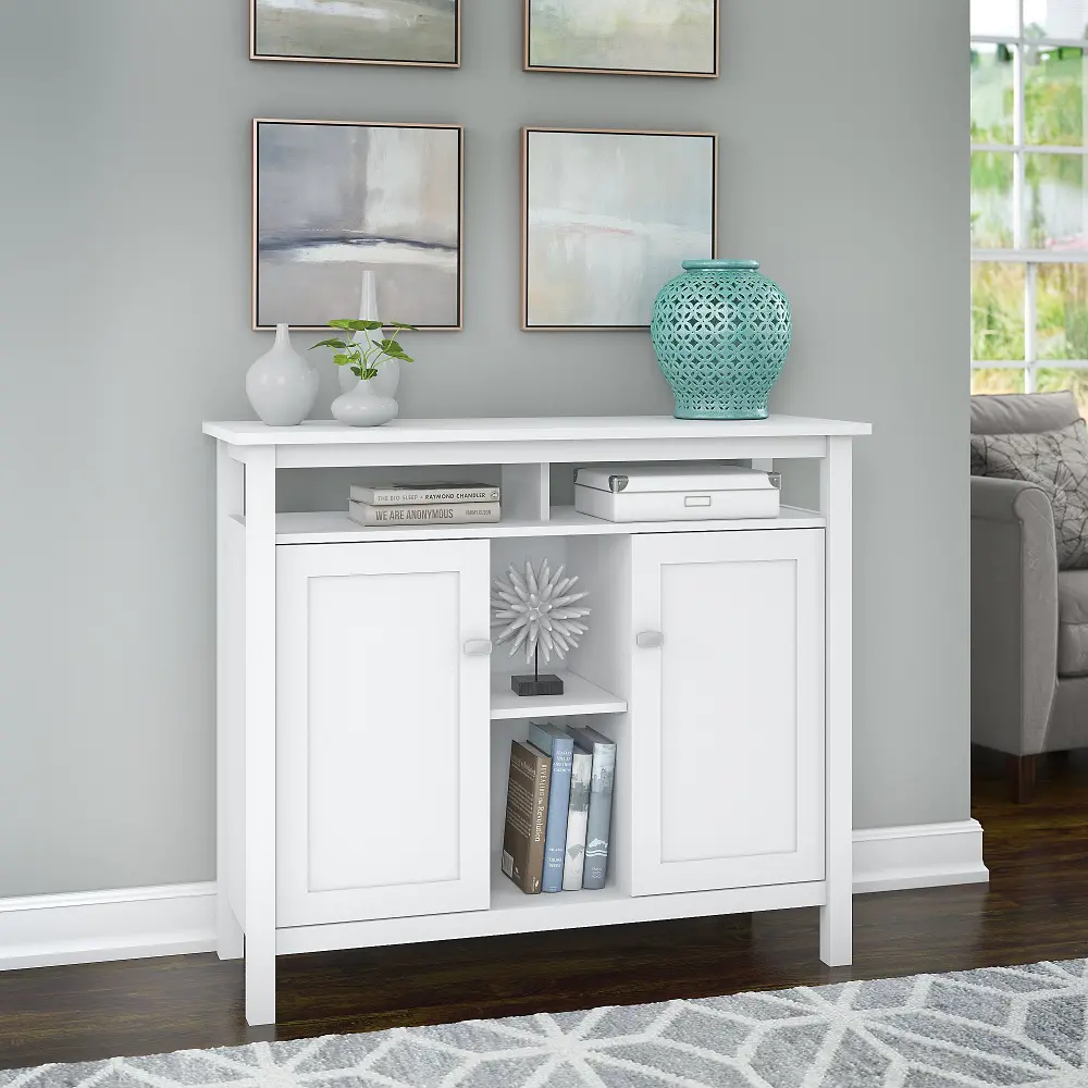 BDS142WH-03 White Accent Table with Storage - Broadview-1
