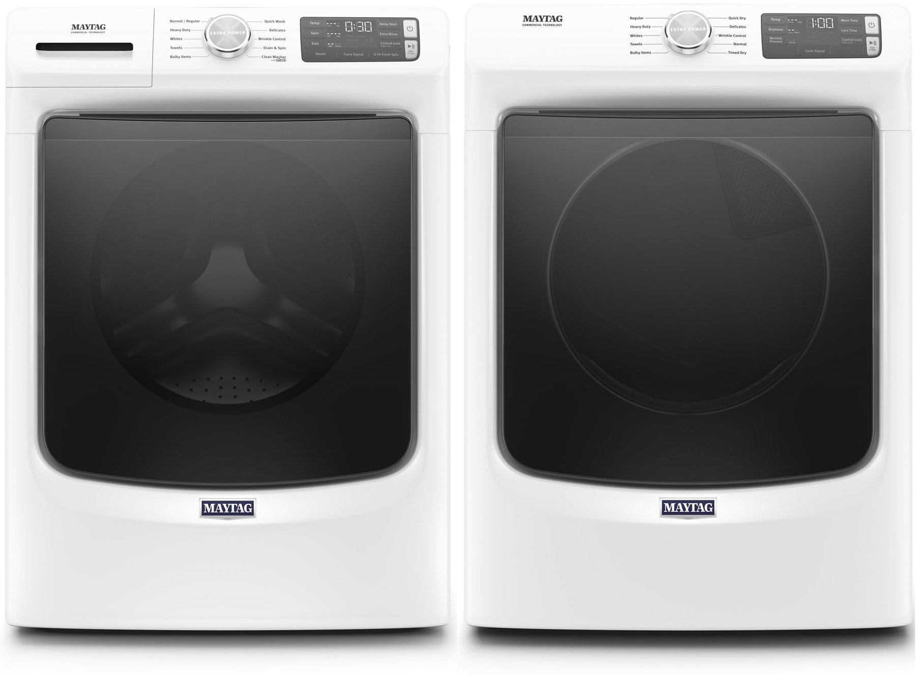 KIT Maytag Washer and Electric Dryer Laundry Pair - White