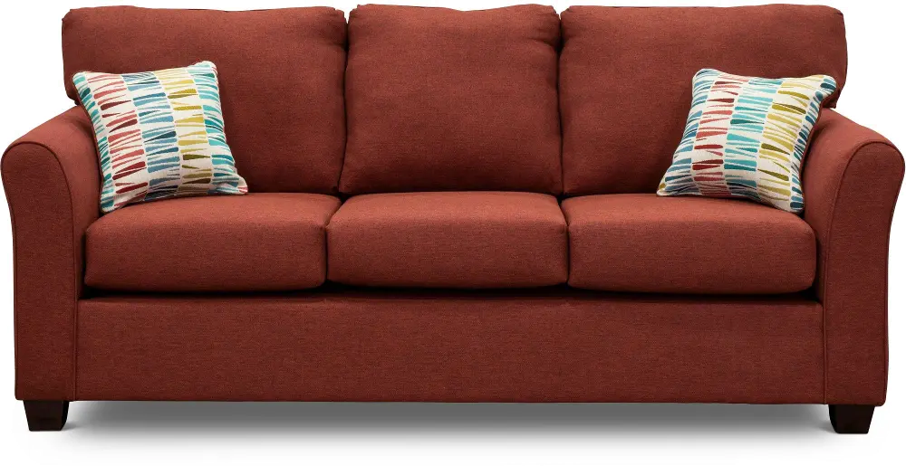 Wall St. Red Sofa Bed-1