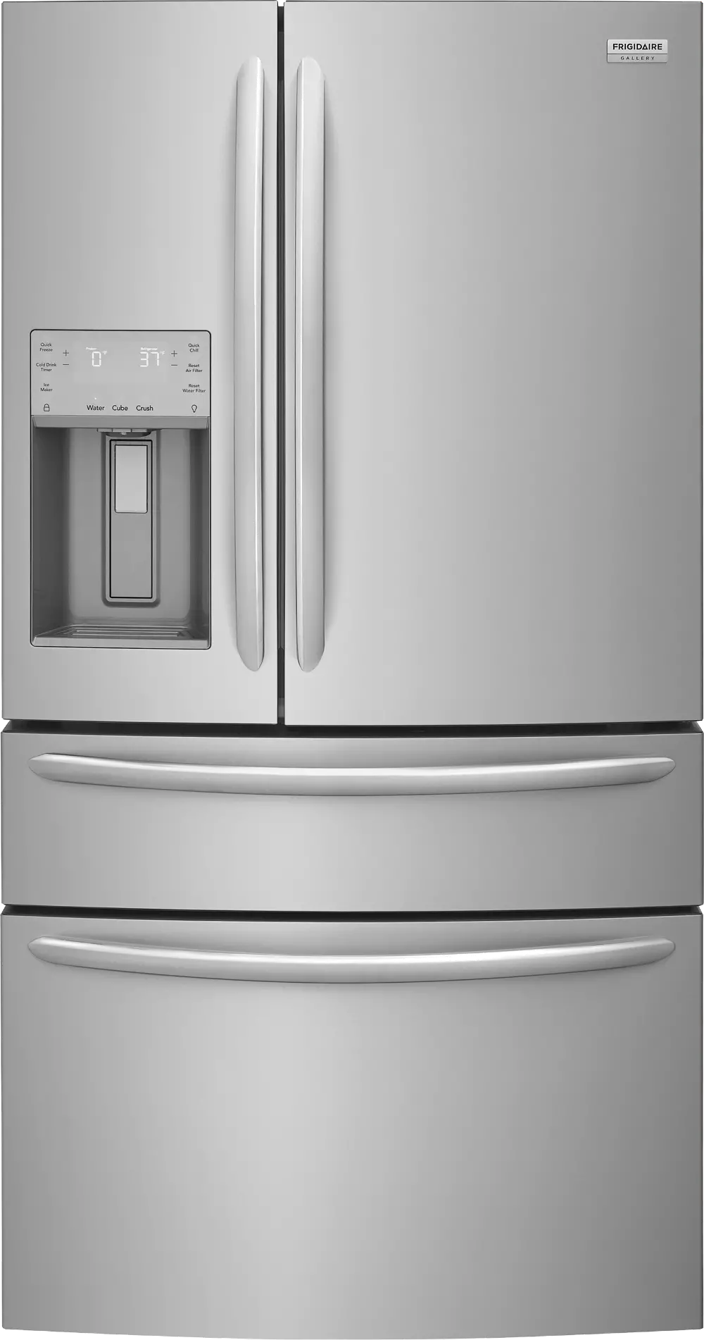 FG4H2272UF Frigidaire Gallery 21.8 cu ft French Door Refrigerator - Counter Depth Stainless Steel-1
