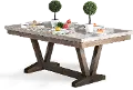 Bridgend Marble Trestle Dining Room Table