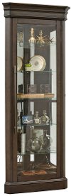 Cherry Brown Half Round Curio Cabinet Rc Willey Furniture Store