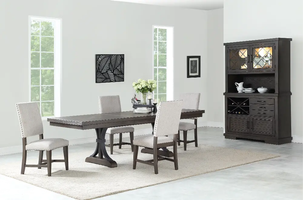 Revolution Gray and Brown 5 Piece Dining Set-1