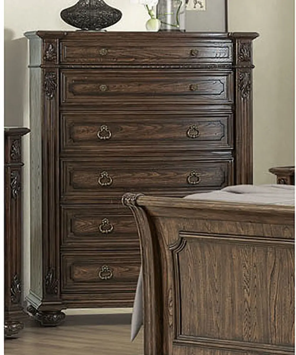 Traditional Brown Chest of Drawers - Tuscany Pointe-1