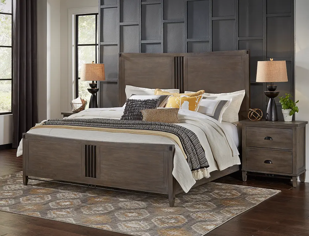 Classic Gray Queen Bed - Mount Holly-1