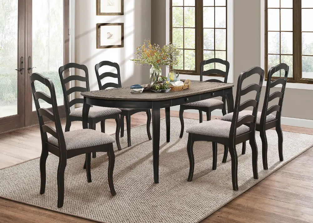 Traditional Two-Tone Brown 5 Piece Dining Set - Glenallen-1