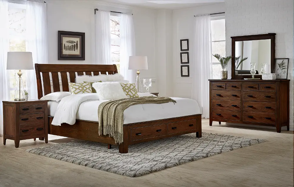 Country Roads Brown 4 Piece King Bedroom Set-1