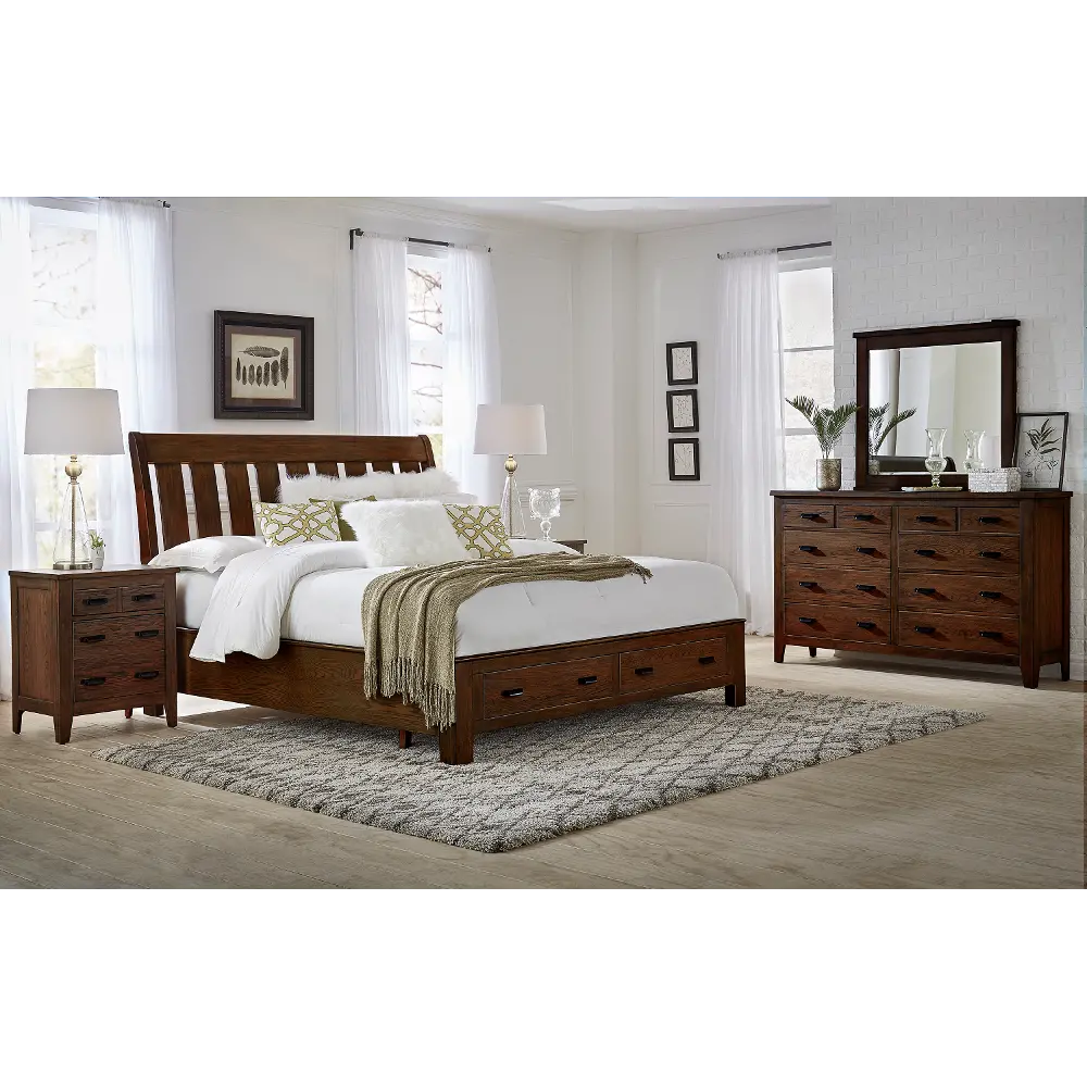 Country Roads Brown 4 Piece King Bedroom Set-1