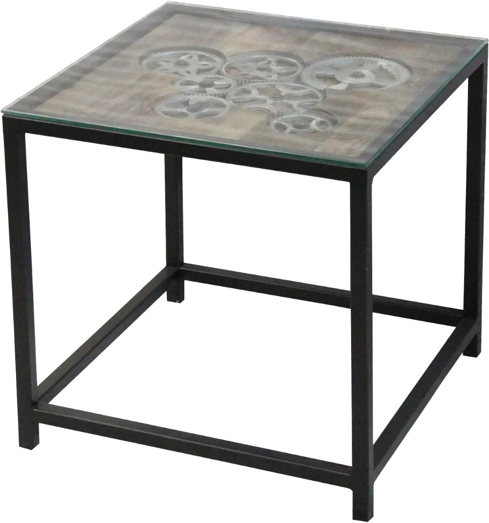Industrial End Table Base - Steampunk-1