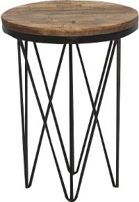 wood hairpin end table