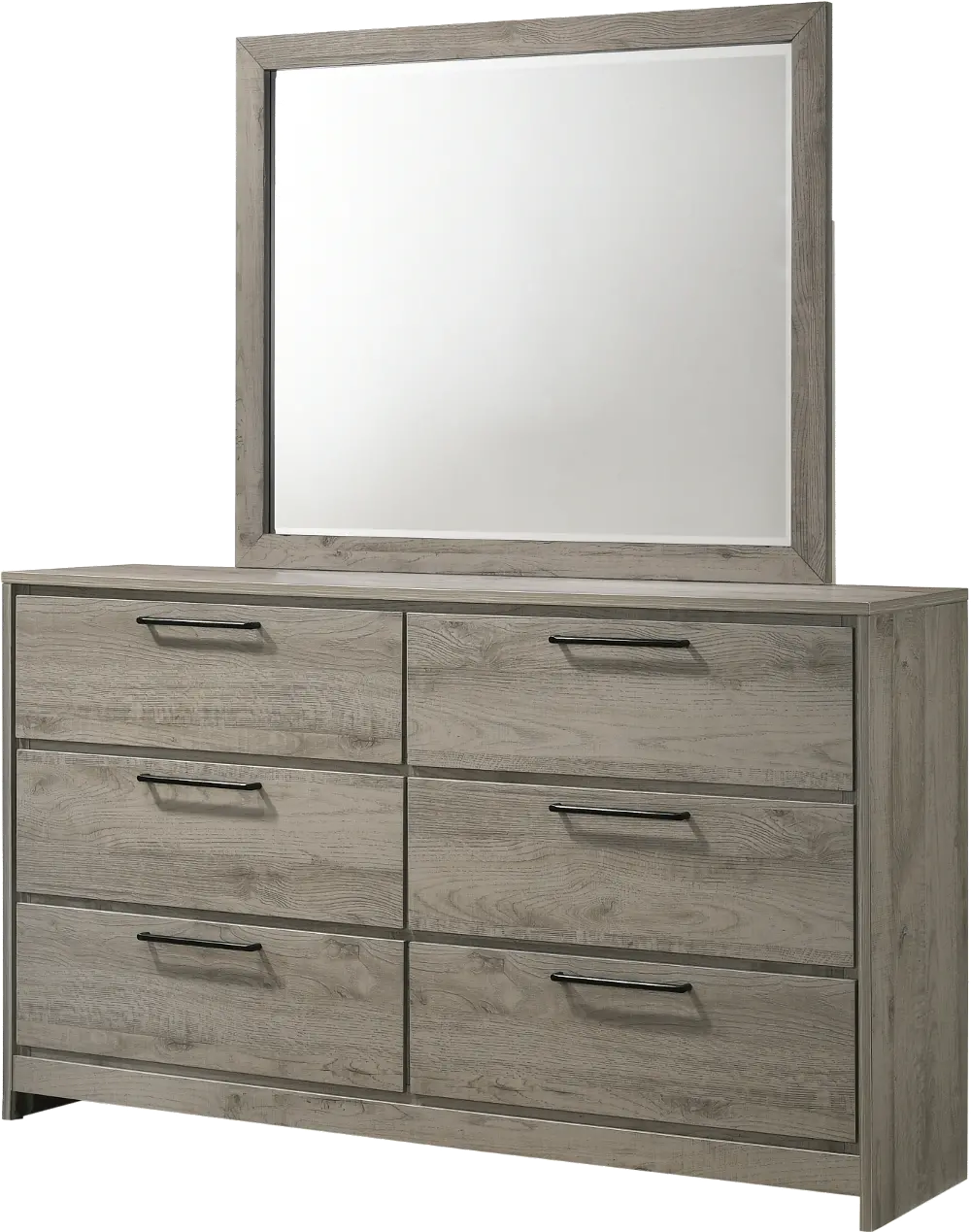 Modern Light Gray Mirror - Alix-1