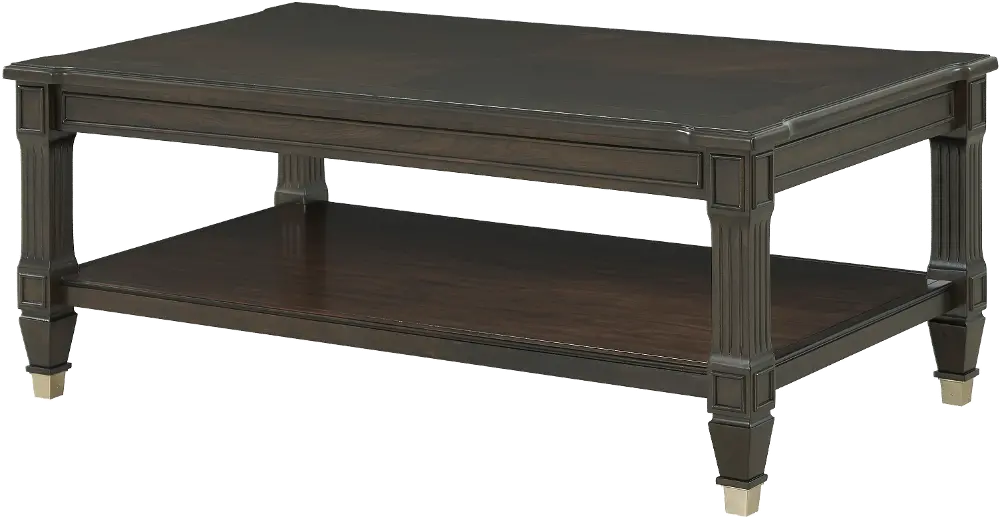Transitional Walnut Coffee Table - Valley View-1