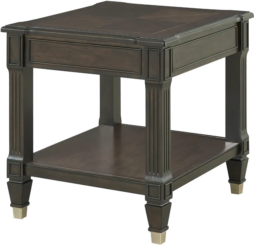 Transitional Walnut End Table - Valley View-1