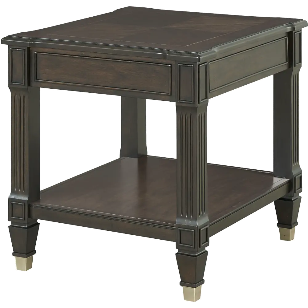 Transitional Walnut End Table - Valley View-1