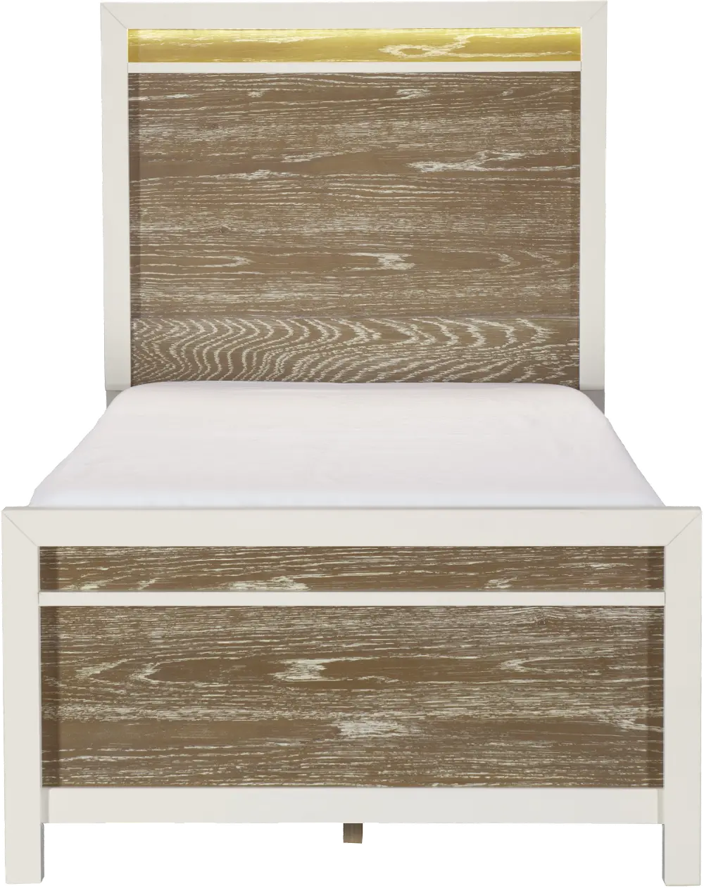 Modern White and Oak Full Bed - Brampton-1