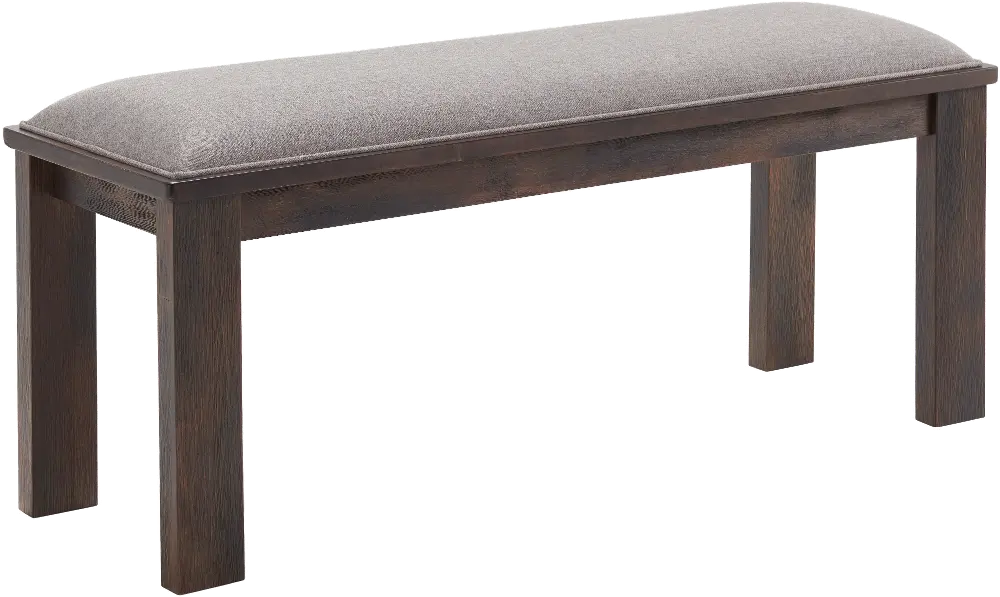 Dark Brown Upholstered Dining Bench - Marquee-1
