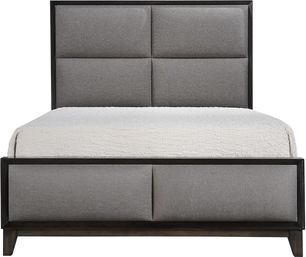 Contemporary Ash Gray Queen Upholstered Bed - Florian-1